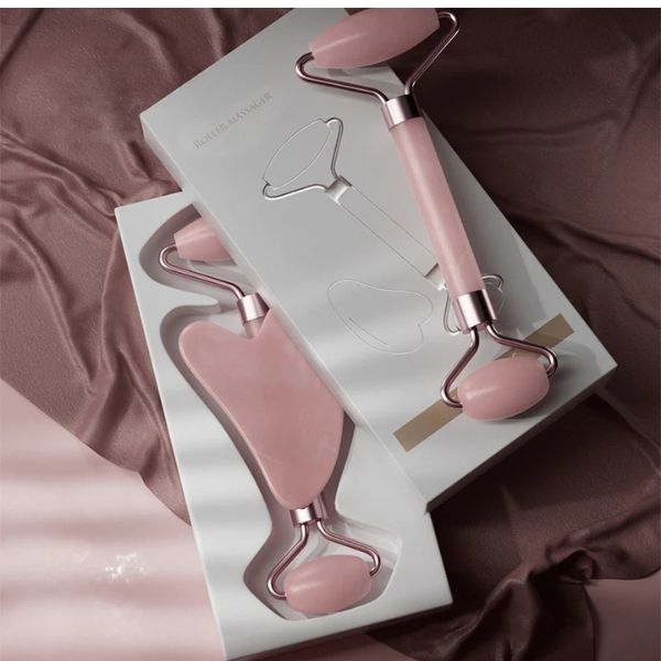 Kit Rodillo Facial y Gua Sha